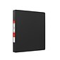 Staples® Standard 1" 3 Ring Non View Binder with D-Rings, Black (26407-CC)