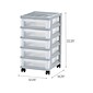 Iris 5-Drawer Storage Cart, Gray/Translucent White (585086)