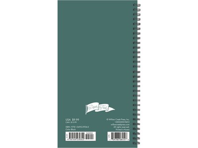 2024 Willow Creek Color Block 3.5x 6.5 Weekly & Monthly Planner, Multicolor (39342)