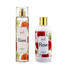 Freida and Joe Rose Fragrance Body Lotion and Body Mist Spray Set (FJ-713)