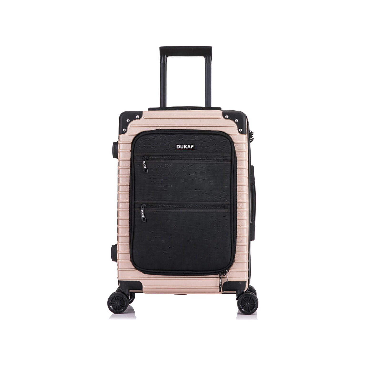 DUKAP Tour 23.5 Hardside Carry-On Suitcase, 4-Wheeled Spinner, TSA Checkpoint Friendly, Champagne (DKTOU00S-CHA)
