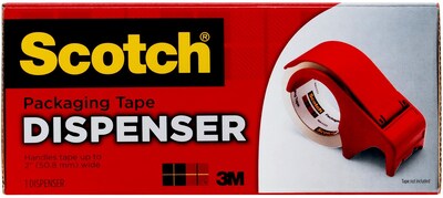 Scotch 1.88 Packing Tape Dispenser, Red (DP300RD)