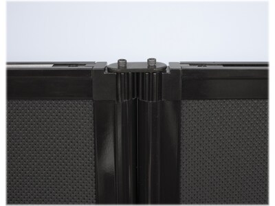 Versare The Room Divider 360 Freestanding Folding Portable Partition, 82"H x 300"W, Black Fabric (1182902)