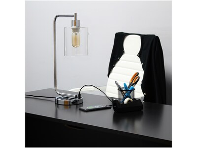 Lalia Home Studio Loft Incandescent Desk Lamp, 18.8", Polished Chrome (LHD-2002-CH)
