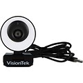 VisionTek HD 1080p Webcam, 2 Megapixels, Black (901442)