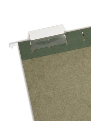Smead Hanging File Folders, 1/5-Cut Adjustable Tab, Letter Size, Standard Green, 25/Box (64055)