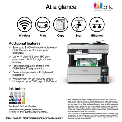 Epson EcoTank Pro ET-5150 Wireless Color All-in-One Inkjet Printer (C11CJ89201)