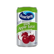 Ocean Spray 100% Apple Juice, No Sugar Added, 7.2 fl. oz., 24 Cans/Carton (2218)