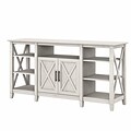 Bush Furniture Key West Tall TV Stand, Linen White Oak, Screens up to 65 (KWV160LW-03)