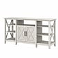 Bush Furniture Key West Tall TV Stand, Linen White Oak, Screens up to 65" (KWV160LW-03)