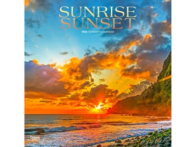 2024 BrownTrout Sunrise Sunset 12 x 12 Monthly Wall Calendar (9781975465247)