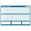 2024 ComplyRight Attendance Tracking Kit, 24 x 36 Yearly Dry Erase Wall Calendar, Blue/White (A010