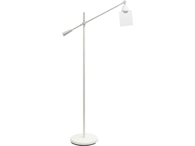 Lalia Home Studio Loft 55.5 Matte White Floor Lamp with Cylindrical Shade (LHF-5021-WH)
