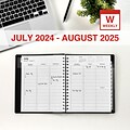 2024-2025 Staples 7 x 9 Academic Weekly & Monthly Appointment Book, Plastic Cover, Black (ST25497-