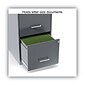 Alera® Soho 2 File-Drawer Vertical Standard File Cabinet, Letter Size, Lockable, 24.1"H x 14"W x 18"D, Charcoal (2806760)
