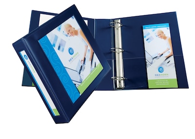 Avery Heavy Duty 2 3-Ring Framed View Binders, One Touch EZD Ring, Navy Blue (68033)