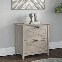 Bush Furniture Key West Lateral File, Washed Gray (KWF130WG-03)