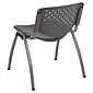 Flash Furniture HERCULES Series Plastic Stack Chair, Gray, 5 Pack (5RUTF01AGY)