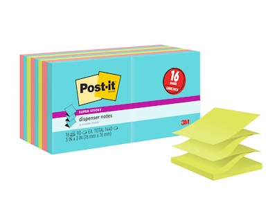 FREE workout Fitness Journal when you buy Post-it Super Sticky Pop-up Notes, 90 Sheets/Pd, 16 Pd/Pk
