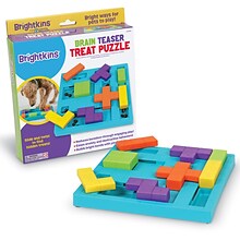 Brightkins Brain Teaser Treat Puzzle, Multicolored, 4 Pieces (LER9392)