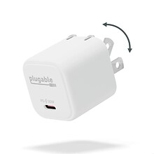 Plugable 30W GaN USB C Charger Block, White (PS-30C1W)