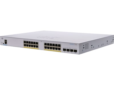 Cisco Business 350 Series 28-Port Gigabit Ethernet Managed Switch, Silver (CBS350-24FP-4G-NA)