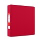 Staples® Standard 2" 3 Ring Non View Binder with D-Rings, Red (26305-CC)