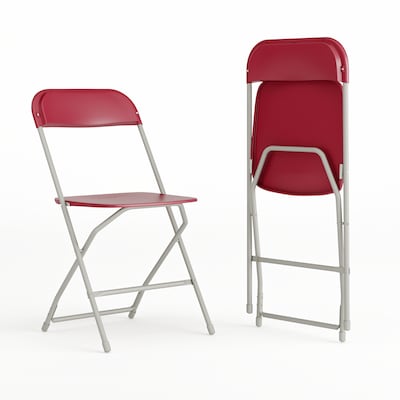 Flash Furniture HERCULES Series Plastic Banquet/Reception Chair, Red, 2/Pack (2LEL3RED)