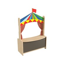 Flash Furniture Bright Beginnings Puppet Theater with Removable Curtains and Magnetic Chalkboard, Mu