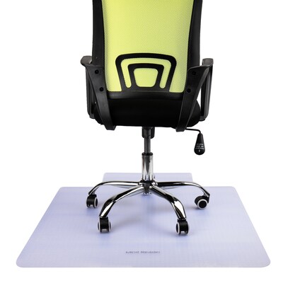 Mind Reader Carpet Chair Mat with Lip, 36" x 48'', Low-Pile, Clear (OFFCMAT-CLR)
