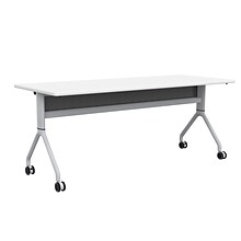 Safco Rumba Training Room Table, 30 x 72, Designer White (RBA7230FLSLDSWT)