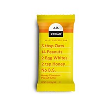 RX Bar A.M. Gluten Free Honey Cinnamon Peanut Butter Protein Bar, 1.9 oz., 12 Bars/Box (KEE00533)