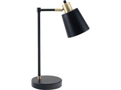 V-Light LED Desk Lamp, 19H, Gold/Black Matte Metal (SV20106TH)