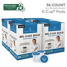 Emerils Big Easy Bold Coffee, Keurig K-Cup Pod, Dark Roast, 96/Carton (PB4137CT)