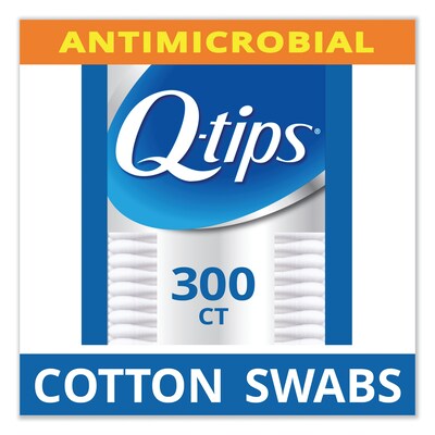 Q-Tips Cotton Swabs, 300/Pack, 12/Carton  (17900)