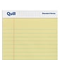 Quill Brand® Standard Series Legal Pad, 5" x 8", Wide Ruled, Canary Yellow, 50 Sheets/Pad, 12 Pads/Pack (742332)