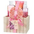Freida and Joe Pink Peony Fragrance Bath & Body Spa Gift Set in Natural Wood Plant Box (FJ-49)