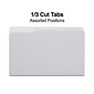 Quill Brand® File Folders, Assorted Tabs, 1/3-Cut, Legal, Gray, 100/Box (741013GY)