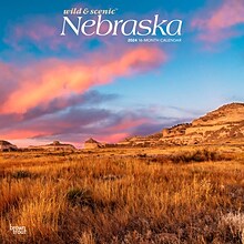 2024 BrownTrout Nebraska Wild & Scenic 12 x 24 Monthly Wall Calendar (9781975464158)