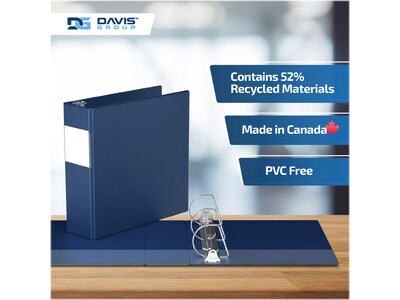 Davis Group Premium Economy 3" 3-Ring Non-View Binders, D-Ring, Royal Blue, 6/Pack (2305-92-06)