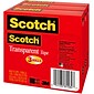 Scotch Transparent Tape, 1 in x 2592 in, 3 Tape Rolls, Clear, Refill, Home Office and Back to School Supplies for Classroom