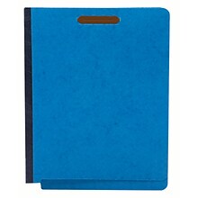 Quill Brand® End-Tab Partition Folders, 2 Partitions, 6 Fasteners, Cobalt Blue, Letter, 15/Box (7480