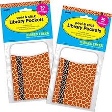 Barker Creek Giraffe Library Pockets, 60/Set (BC3824)