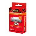 Scotch® ID Badge Size Thermal Laminating Pouches, 5 mil, Clear, 100/Pack (TP5852100)