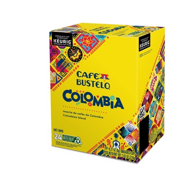 Cafe Bustelo 100% Colombian Coffee Keurig® K-Cup® Pods, Medium Roast, 24/Box (6107)