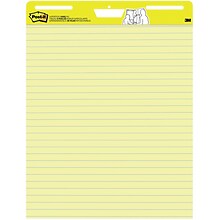 Post-it Super Sticky Easel Pad, 25 x 30 in., 2 Pads, 30 Sheets/Pad, Lined, 2x the Sticking Power, Ca