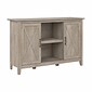 Bush Furniture Key West 30" Accent Cabinet with Doors and 4 Shelves, Washed Gray (KWS146WG-03)