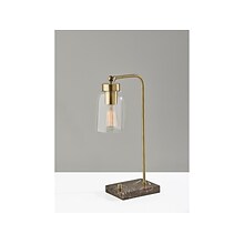 Adesso Bristol Incandescent Desk Lamp, 19, Antique Brass (4288-21)