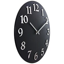 Infinity Instruments Vogue Wall Clock, 12Dia. (13392BK)
