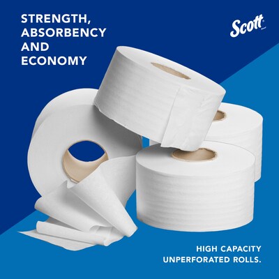 Scott Essential Recycled Jumbo Toilet Paper, 2-ply, White, 4 Rolls/Case (03148)